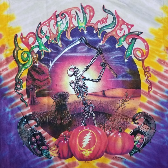 Grateful Dead Shirts Grateful Dead Fall Tour Tie Dye Harvester